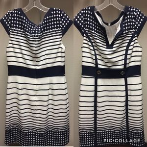 Beautiful navy blue and white dress